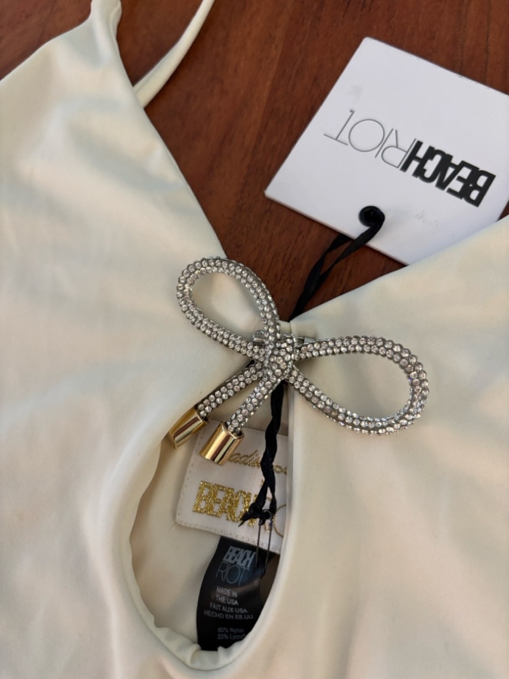 Beach Riot x Madison LeCroy Priscilla one piece swimsuit in ivory - Picture 4 of 10